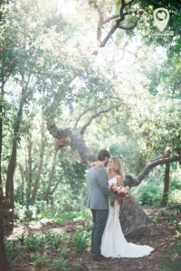 Ann Johnson Events Bohemian Santa Barbara Wedding Bride and Groom Gazing