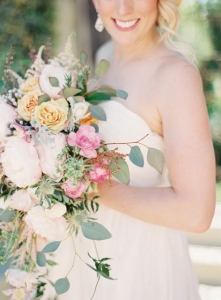 Bride and Boquet Rustic